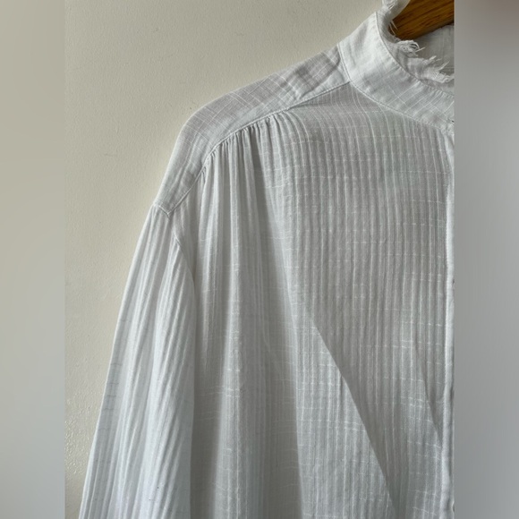 Raquel Allegra Shirred Blouse - Washed White size 2 - Picture 8 of 16